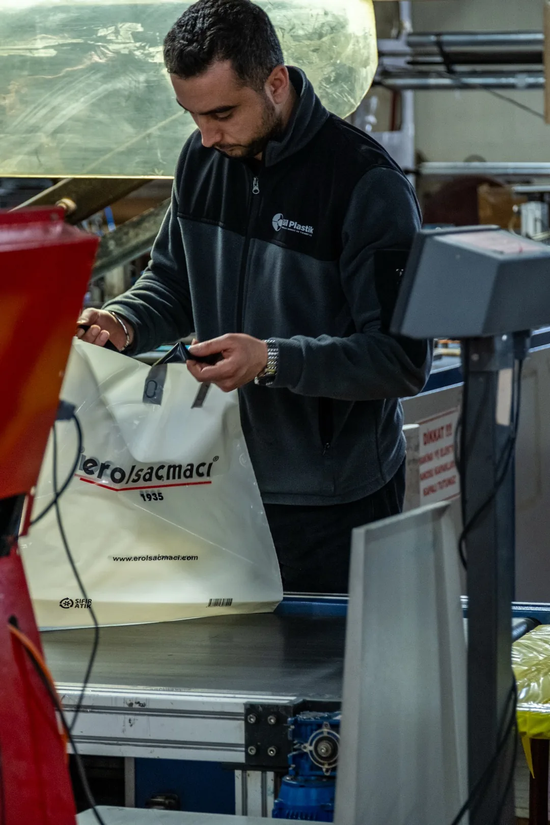 Polybil soft loop handle bag production